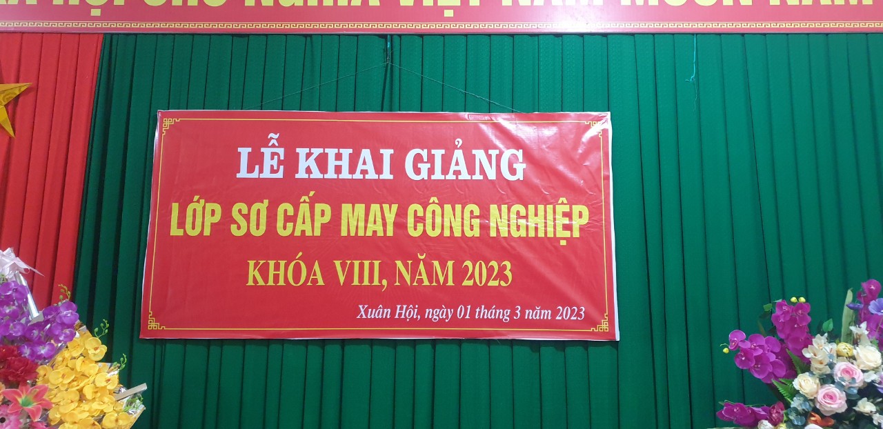 Xã Xuân Hội tổ chức khai giảng lớp học nghề May cho Lao động nông thôn